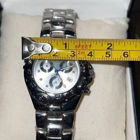 MR Markus Ruby Poseidon watch mens chronograph 22 M water resistant 8 diamonds - Picture 6 of 6